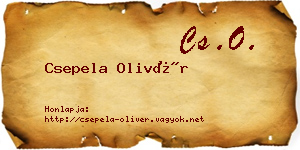 Csepela Olivér névjegykártya
